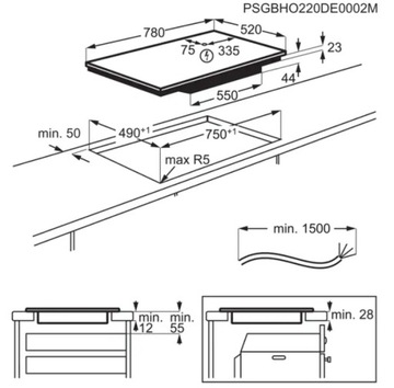 ИНДУКЦИОННАЯ ВАРОЧНАЯ ПАНЕЛЬ ОТ AEG EXPOSURE IKE85753FB MULTIPLEBRIDGE SLIM-FIT 80см