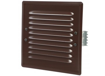 KRATKA KOMINOWA 14x14 METALOWA BRĄZOWA Z ŁAPKAMI