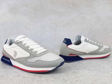 U.S. POLO ASSN SNEAKERS BUTY MĘSKIE LEKKIE SZARE