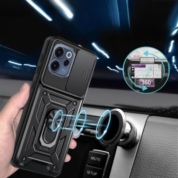 Чехол для Oppo Reno 15 F / Reno 15 FS 5G + 2x CASE RING GLASS PANCER BLACK