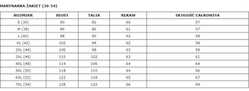 M36 ELEGANCKA BIZNESOWA MARYNARKA KOLORY r. 48