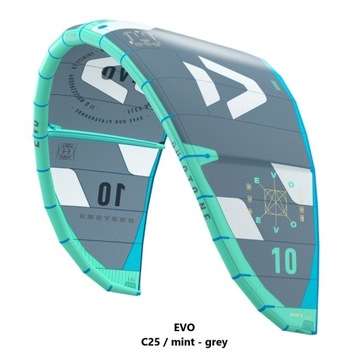 Latawiec DUOTONE EVO 9m C25 mint / grey