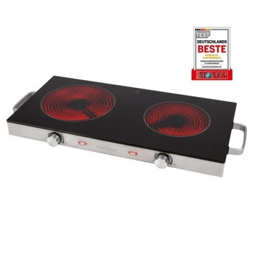 ДВУРУГОВАЯ ЭЛЕКТРИЧЕСКАЯ ПЛИТА ДЛЯ ПУТЕШЕСТВИЙ 2800ВТ