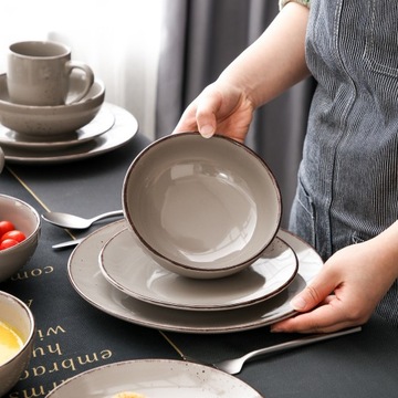 Ванчассо пузырьковый ужин сервис Boho Brown Diseware 32EL 8 человек