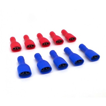 Гнездовой плоский разъем 6,6 мм, полная изоляция, 10 шт.