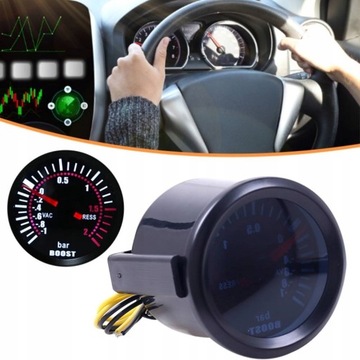 ИНДИКАТОР ЧАСОВ BOOST TURBO BOOST PRESSURE 52MM С ПОДСВЕТКОЙ СВЕТОДИОД 2BAR