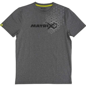 Koszulka Wędkarska Z Nadrukiem Logo Matrix Hex Print T-Shirt Grey r. S