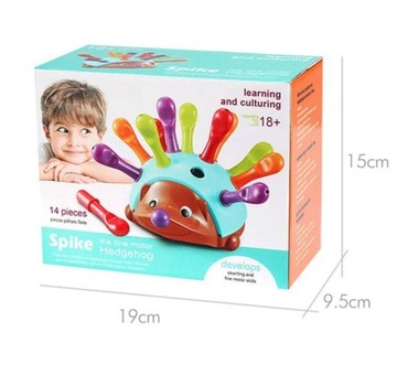 ИГРА НАВЫКОВ ОБРАЗОВАТЕЛЬНАЯ СОРТИРОВКА ЕЖ МОНТЕССОРИ ЦВЕТНАЯ ПАЗЛ-ЕДИЦА