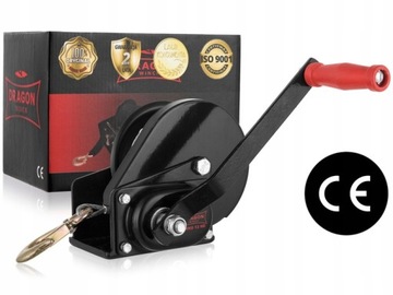 ПРЕМИУМ Ручная лебедка 540 кг 1200 фунтов стальной трос 10 м DRAGON WINCH