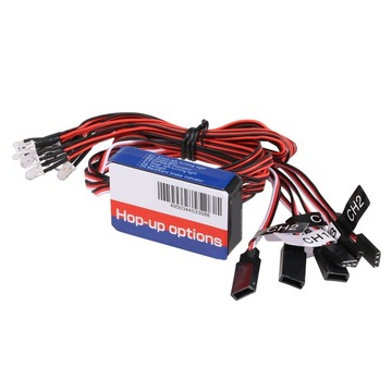 12 Zestaw oświetlenia LED Symulacja hamulca kierownicy Latarka do samochodów 1/10 RC