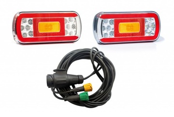 Zestaw lamp 13pin LED diod przyczep BAJONET ASPOCK