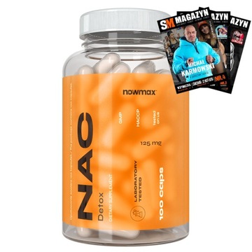 nowmax NAC N-ACETYLO-L-CYSTEINA REGENERACJA ODTRUWANIE DETOKS 100 k