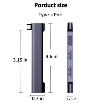 USB-концентратор Type-C Портативный многопортовый порт Type C с портом USB 3.0