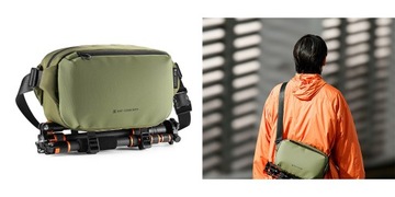 Сумка-слинг K&F Concept Alpha для Fuji Sony Canon, зеленая