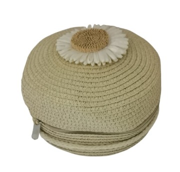 ВИНТАЖНАЯ СУМКА НА ПЛЕЧЕ С СОЛОМОЙ И ЦВЕТОЧНЫМ ЦВЕТОМ, БЕЖЕВАЯ ВЕСНА ЛЕТО