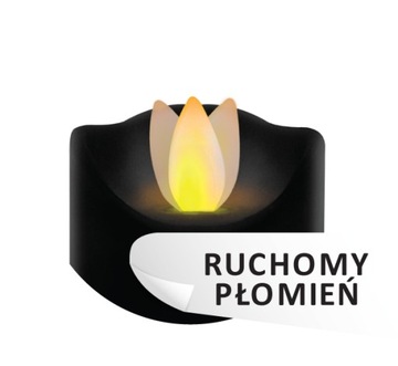 ŚWIECZKA LED WKŁAD DO ZNICZA ZNICZY RUCHOMY PŁOMIEŃ NA BATERIE ŚWIECA 15cm