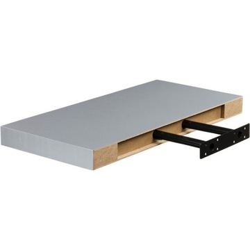 ПОЛКА НАСТЕННАЯ ПОДВЕСНАЯ СЕРЕБРЯНО-СЕРАЯ VOLATO 50 СМ