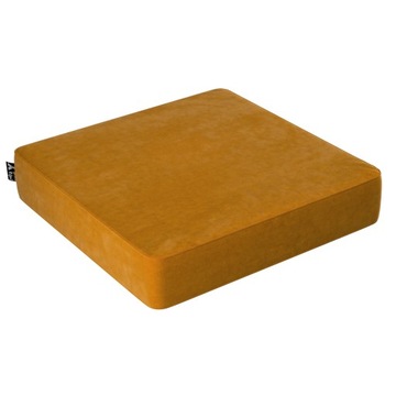 Yellow Tipi Puf Velvet Square złoty