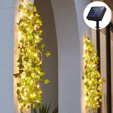 Садовая солнечная гирлянда 100LED 10м плющ