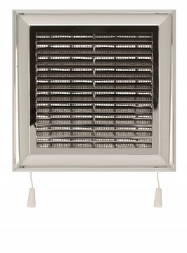 Kratka CHROM 140x140 kołnierz 100x100 żaluzja