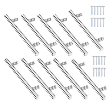 UCHWYT MEBLOWY SREBRNE UCHWYT DO SZAFKI KUCHENNEJ 10SZTUK