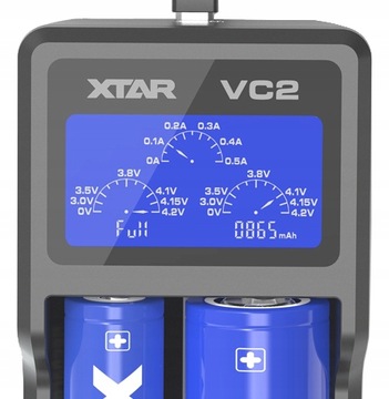 ЗАРЯДНОЕ УСТРОЙСТВО ДЛЯ ЖКД XTAR VC2 Литий-ионный 18650 14500 26650