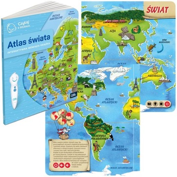 ALBIK KSIĄŻKA INTERAKTYWNA ATLAS ŚWIATA