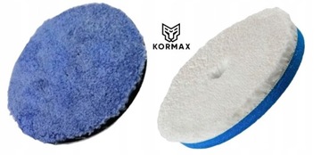 Pady z mikrofibry 125mm do docierania wosków polerowania auta zestaw 2szt