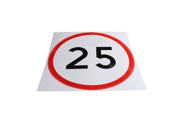 Etykieta opryskiwacza ograniczenie prędkości 25 km
