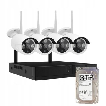 КОМПЛЕКТ МОНИТОРИНГА, записывающее устройство, 4 WIFI HD-КАМЕРЫ