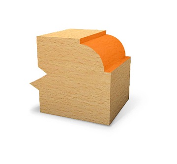 Фреза четвертькруглая вогнутая 120х30х10/R=5 левая