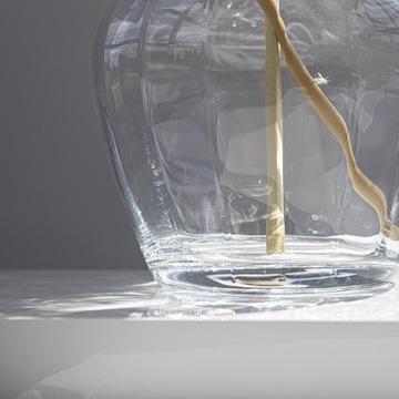 Wazon SZKLANY Flakon Na Kwiaty 27,5 cm Klasyczny RĘCZNIE ROBIONY Hand Made