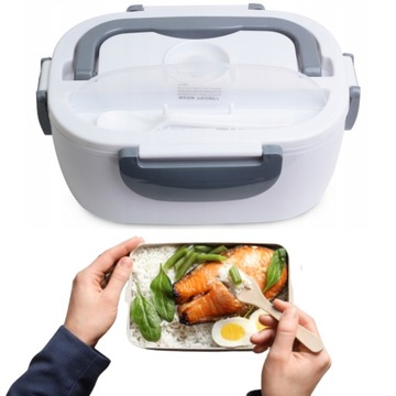 ELEKTRYCZNY LUNCH BOX 2w1 SAMOCHODOWY 12V+220V TERMOS OBIADOWY 1,0L KAMILLE