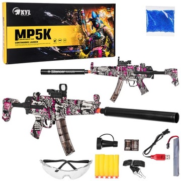 AUTOMAT MP5K PISTOLET KULKI ŻELOWE STRZAŁKI 2W1