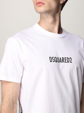 DSQUARED2 męski t-shirt ITALY WHITE koszulka L