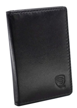 MAŁY PORTFEL ETUI na karty płatnicze SKÓRZANY Ochrona RFID 77TPBL