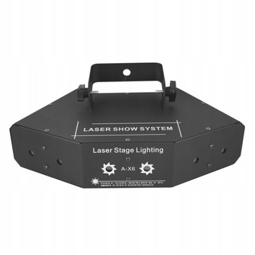 ЛАЗЕРНЫЙ СВЕТ С 6 ЛИНЗ RGB ДВИЖУЩЕГОСЯ ЛУЧА