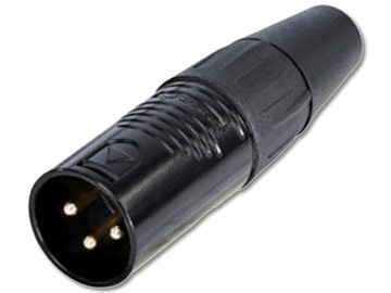 ZŁĄCZE XLR NEUTRIK REAN RC3M-B WTYK MĘSKI 3 P GOLD