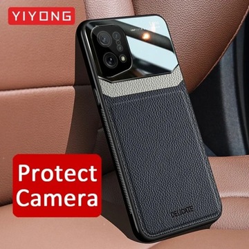 Чехол FindX5 Чехол YIYONG из искусственной кожи с силиконовой рамкой для OPPO Find X3 X5