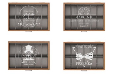 Шкатулка для часов 12 шт. Органайзер с гравировкой Подарок на день рождения