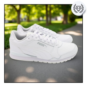 Мужская спортивная обувь белая удобная Puma St Runner 384855 10 р. 42,5