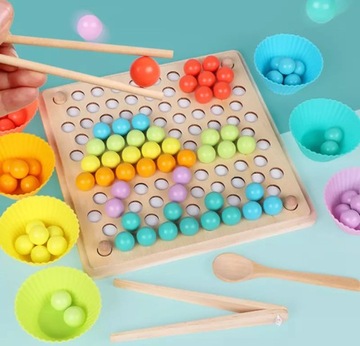 Пазл Монтессори Шарики-бусины Пазл