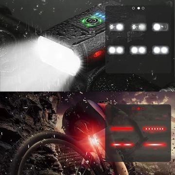 МОЩНЫЙ СВЕТОДИОДНЫЙ ВЕЛОСИПЕДНЫЙ ФОНАРЬ ЗАДНИЙ ПЕРЕДНИЙ ВЕЛОСИПЕДНЫЙ ФОНАРЬ НА РУЛЕ USB 800лм