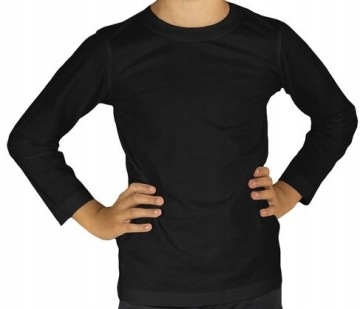 BLUZKA PODKOSZULEK GŁADKI CZARNY r. 152 PR POLSKI