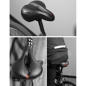 Велосипедное седло Удобная толстая спортивная пена из мягкого материала + светодиодная подсветка