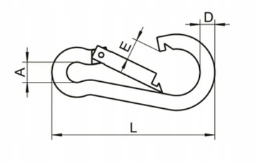 КАРАБИН ИЗ ОЦИНКОВАННОЙ СТАЛИ 10X100 OC КАРАБИН