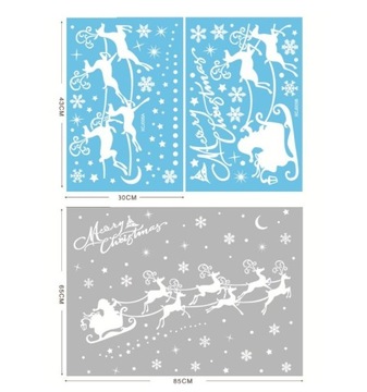 Новогодние наклейки на окна NKD01