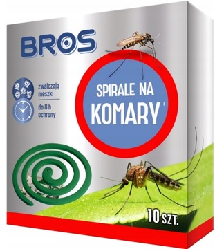 BROS Spirale na KOMARY 10 sztuk SKUTECZNE