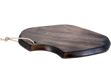 NATURALNA Deska Taca do Serwowania Krojenia 32 x 25 x 2,5 cm - drewno MANGO