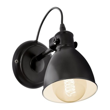 Lampa ścienna kinkiet czarny Eglo Priddy vintage
